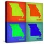 Missouri Pop Art Map 1-NaxArt-Stretched Canvas