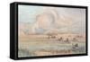 Missouri Prairie Fire-George Catlin-Framed Stretched Canvas