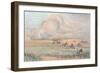 Missouri Prairie Fire-George Catlin-Framed Giclee Print