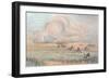 Missouri Prairie Fire-George Catlin-Framed Giclee Print