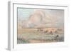 Missouri Prairie Fire-George Catlin-Framed Giclee Print