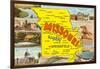 Missouri Scenes and Map-null-Framed Art Print