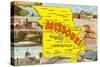 Missouri Scenes and Map-null-Stretched Canvas