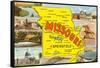 Missouri Scenes and Map-null-Framed Stretched Canvas