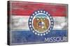 Missouri State Flag - Barnwood Painting-Lantern Press-Stretched Canvas