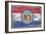 Missouri State Flag - Barnwood Painting-Lantern Press-Framed Art Print