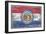 Missouri State Flag - Barnwood Painting-Lantern Press-Framed Art Print