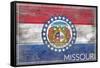 Missouri State Flag - Barnwood Painting-Lantern Press-Framed Stretched Canvas