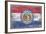 Missouri State Flag - Barnwood Painting-Lantern Press-Framed Art Print