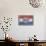 Missouri State Flag - Barnwood Painting-Lantern Press-Mounted Art Print displayed on a wall