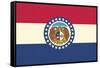 Missouri State Flag-Lantern Press-Framed Stretched Canvas