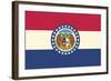 Missouri State Flag-Lantern Press-Framed Art Print