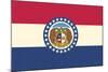 Missouri State Flag-Lantern Press-Mounted Art Print