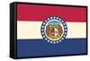 Missouri State Flag-Lantern Press-Framed Stretched Canvas