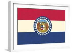 Missouri State Flag-Lantern Press-Framed Art Print