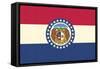 Missouri State Flag-Lantern Press-Framed Stretched Canvas