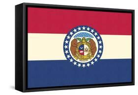 Missouri State Flag-Lantern Press-Framed Stretched Canvas