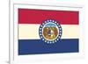 Missouri State Flag-Lantern Press-Framed Premium Giclee Print