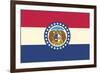 Missouri State Flag-Lantern Press-Framed Premium Giclee Print