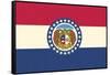 Missouri State Flag-Lantern Press-Framed Stretched Canvas