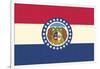 Missouri State Flag-Lantern Press-Framed Art Print