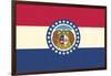 Missouri State Flag-Lantern Press-Framed Art Print