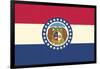 Missouri State Flag-Lantern Press-Framed Art Print