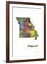 Missouri State Map 1-Marlene Watson-Framed Giclee Print