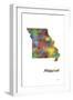 Missouri State Map 1-Marlene Watson-Framed Giclee Print