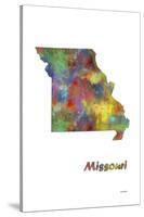 Missouri State Map 1-Marlene Watson-Stretched Canvas