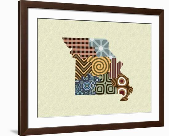 Missouri State Map-Lanre Adefioye-Framed Giclee Print