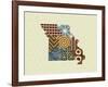 Missouri State Map-Lanre Adefioye-Framed Giclee Print