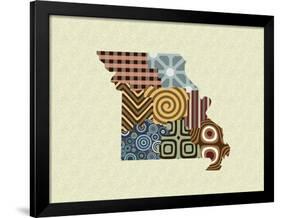 Missouri State Map-Lanre Adefioye-Framed Giclee Print