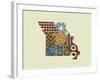 Missouri State Map-Lanre Adefioye-Framed Giclee Print