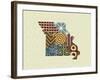 Missouri State Map-Lanre Adefioye-Framed Giclee Print