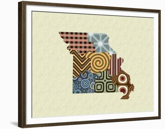 Missouri State Map-Lanre Adefioye-Framed Premium Giclee Print