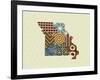 Missouri State Map-Lanre Adefioye-Framed Premium Giclee Print