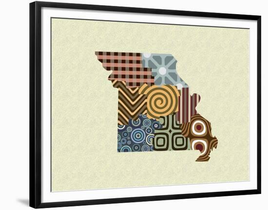 Missouri State Map-Lanre Adefioye-Framed Premium Giclee Print