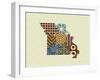 Missouri State Map-Lanre Adefioye-Framed Giclee Print