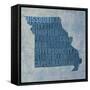 Missouri State Words-David Bowman-Framed Stretched Canvas