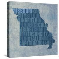 Missouri State Words-David Bowman-Stretched Canvas