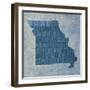 Missouri State Words-David Bowman-Framed Premium Giclee Print