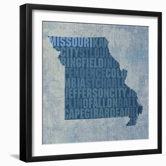 Missouri State Words-David Bowman-Framed Premium Giclee Print