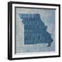 Missouri State Words-David Bowman-Framed Premium Giclee Print