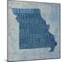 Missouri State Words-David Bowman-Mounted Premium Giclee Print