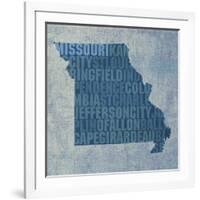 Missouri State Words-David Bowman-Framed Giclee Print