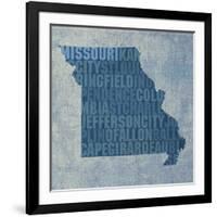 Missouri State Words-David Bowman-Framed Giclee Print