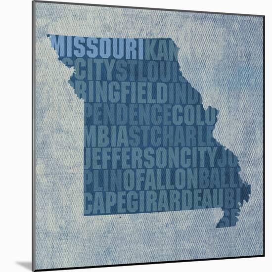 Missouri State Words-David Bowman-Mounted Giclee Print