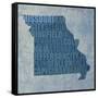 Missouri State Words-David Bowman-Framed Stretched Canvas