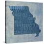 Missouri State Words-David Bowman-Stretched Canvas
